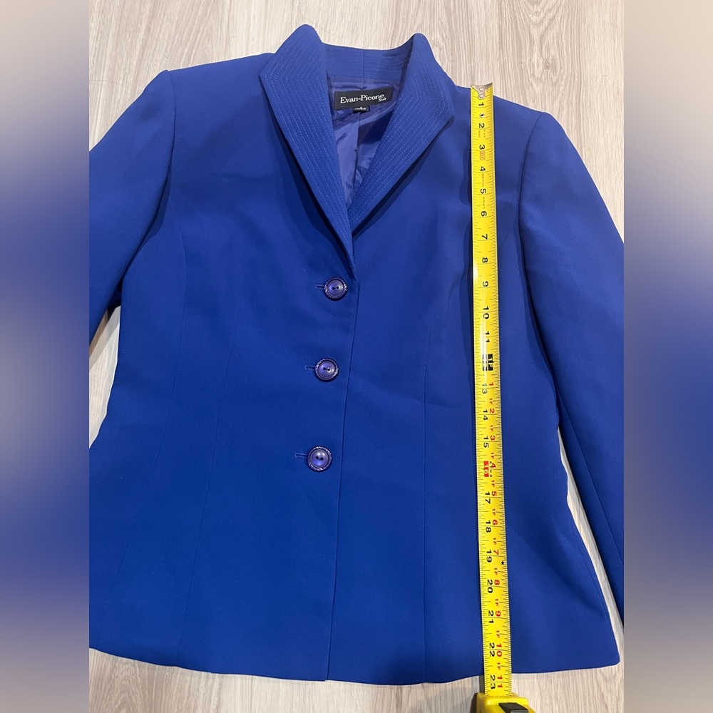 Evan picone Elegant Blue Women's Blazer - Picture 2 of 8